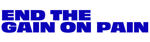 end the gain on pain logo blue