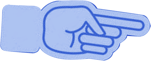 blue hand pointing right
